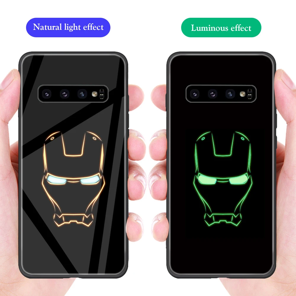Стекло чехол с принтом Marvel для samsung Galaxy A50 S10 S10e S9 S8 S7 Примечание 10 9 8 A40 A70 A30 A6 A7 A8 A9 J4 J6 J7 плюс Prime чехол Fundas - Цвет: WM03771