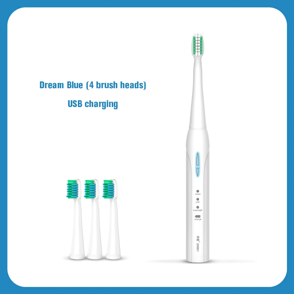 

Новая электрическая зубная щетка Lansung SN901 для взрослых, домашняя водонепроницаемая 3 режима очистки, перезаряжаемая мягкая звуковая зубная ...