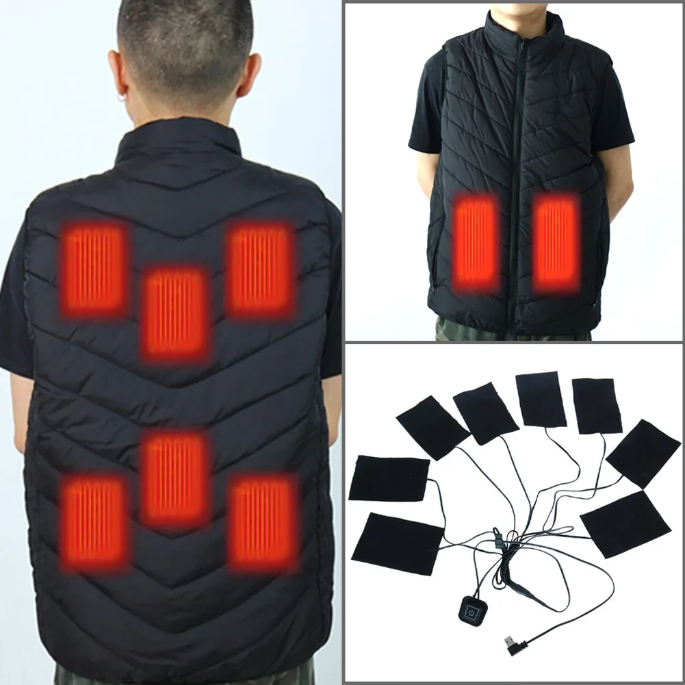 1 комплект Портативный USB электрические нагревательные колодки жилет одежда