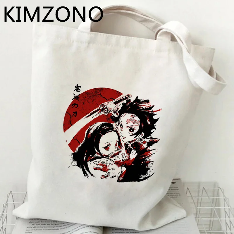 

Demon Slayer Kimetsu No Yaibanezuko shopping bag jute bag shopper eco bag sac cabas sacola bolsas reutilizables ecobag cabas