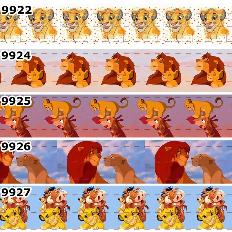 10 ярдов разные размеры милая мультяшная лента с принтом льва ручной работы|Ленты