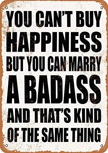 

Marry A Badass Vintage Metal Sign