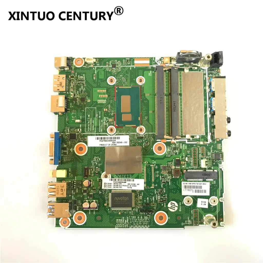Verkaufen Für HP 260 G1 Desktop Mini PC Motherboard 791401-001 791401-504 6050A2693001-MB-A02 Mit SR1EF I5-4210 CPU Getestet Arbeits