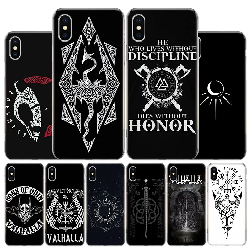 

Viking Vegvisir Odin Nordic Cover Phone Case For Apple iPhone 11 12 13 Pro XR X XS Max 7 8 6 6S Plus + Mini 5S SE Print Shell