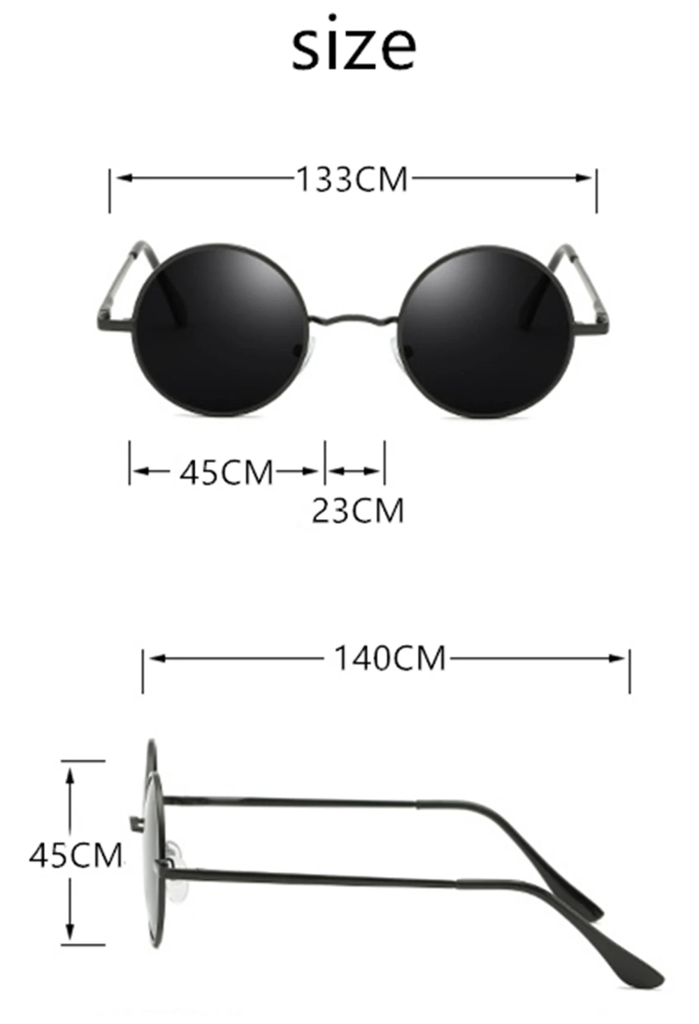

Retro Round Frame Sunglasses Polarized Dazzling Color Boomer Men and Women UV Protection Sun Glasses