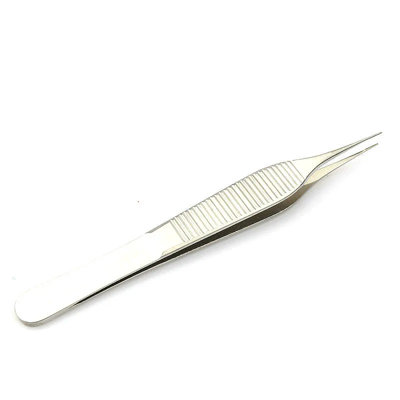 Нержавеющая сталь Пластик хирургические пинцеты Адсон щипцы 12 см ткани