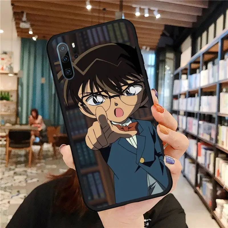 

Anime Conan Detective Case Closed Phone Case For Huawei honor Mate P 9 10 20 30 40 Pro 10i 7 8 a x Lite nova 5t Silicone Cover