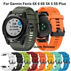 Ремешок для наручных часов Garmin Fenix 5X 5 5S 3 3HR D2 S60 GPS, спортивный силиконовый быстросъемный браслет для смарт-часов, 26 мм 22 мм 20 мм