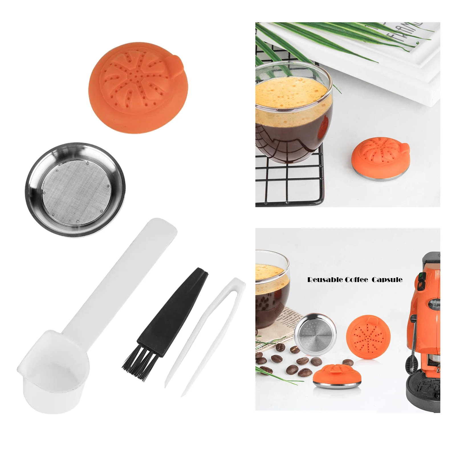 

Espresso Refillable Capsules Reusable Coffee Stainless Steel Capsules