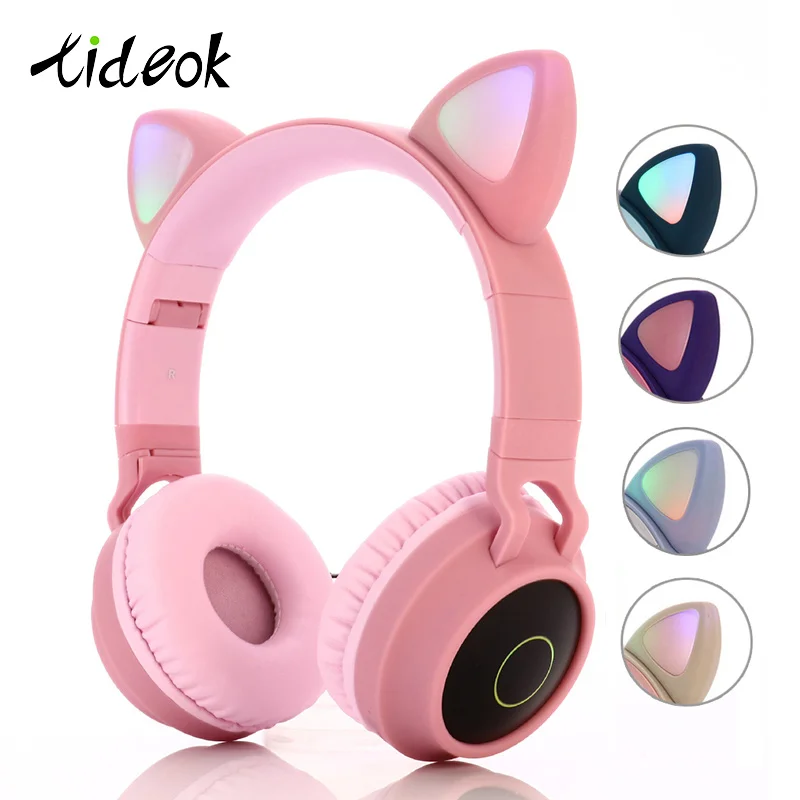 Новые модные светодиодные наушники с кошачьими ушками и шумоподавлением Bluetooth 5 0