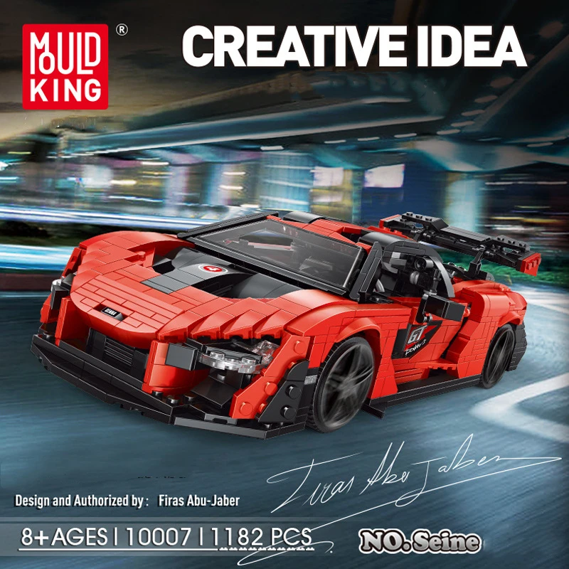 

Creativity Idea Senna MOULDKING 1182PCS Racing Sports Car High-Tech MOC Building Blocks Brick Model Toy Gift