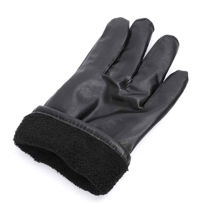 Женские кожаные перчатки с флисовой подкладкой зимние длинные сенсорным экраном