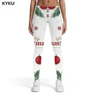 Женские рождественские леггинсы KYKU, повседневные брюки из спандекса с принтом снежинок