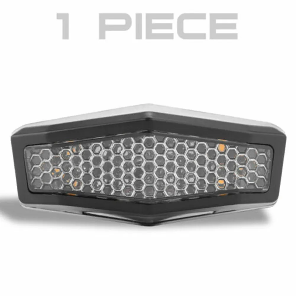 

Smoked Color Turn Signal Light Tail Light DC 12V High Quality License Plate Integrated