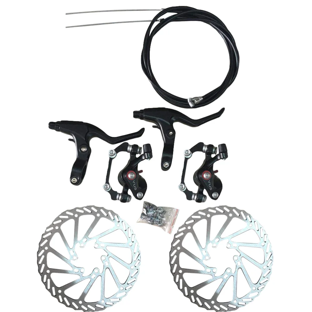 1 комплект велосипедный дисковый тормоз металлический прочный серебристый рычаг