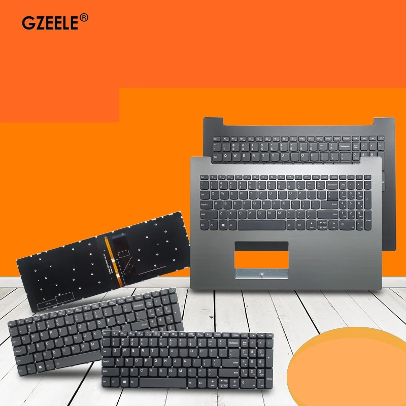 Новая английская клавиатура для Lenovo IdeaPad 320-15 320-15IAP 320-15IKB 520-15ikb 7000-15 330-15IKB 330-15 с чехлом для упора для рук - изображение