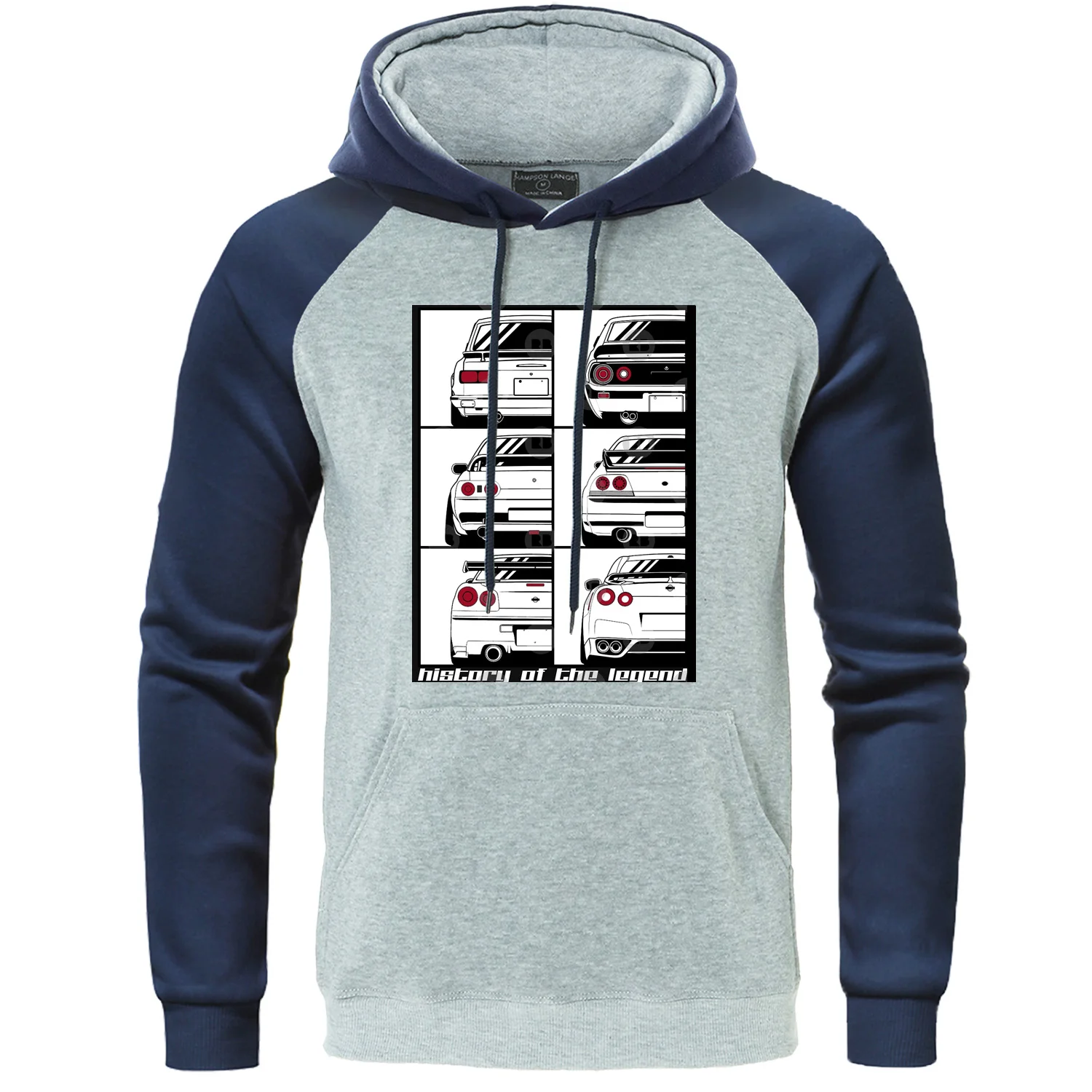Высокое качество мужские толстовки с капюшоном графическим рисунком автомобиля