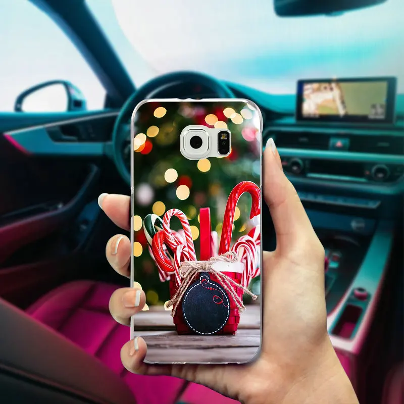 Мягкий чехол для телефона из ТПУ с милым рождественским и Новогодним Дизайном