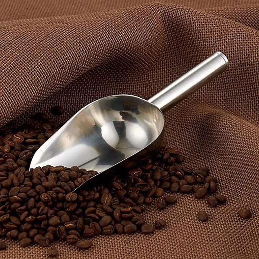

19.5cm Stainless Steel Shovel Spoon Candy Ice Cube Flour Bar Buffet Shop Scoops Coffee Ice Scoop Party Wedding Kitchen Supplies