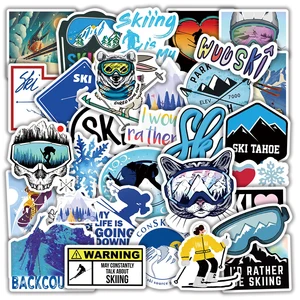 103050pcs winter skiing snow mountain graffiti stickers car luggage laptop skateboard snowboard refrigerator ski decal sticker free global shipping
