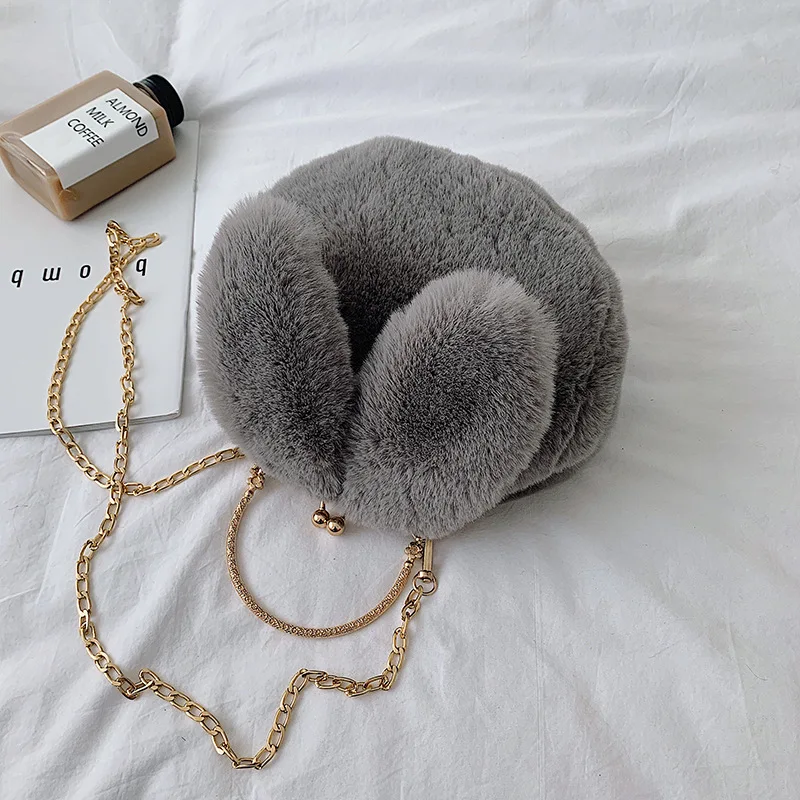 Пушистые сумки тоуты с плечевым ремнем для женщин 2020 сумка через плечо модная