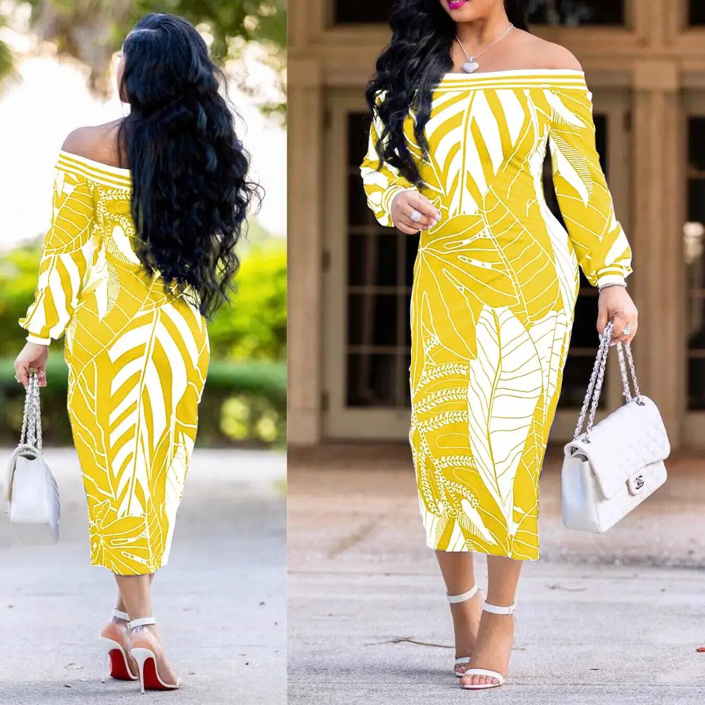 Women Sexy Off Shoulder Ribbed Dress Slash Neck Long Sleeve Bodycon Maxi Club Party Dresses mid calf fashion | Женская одежда