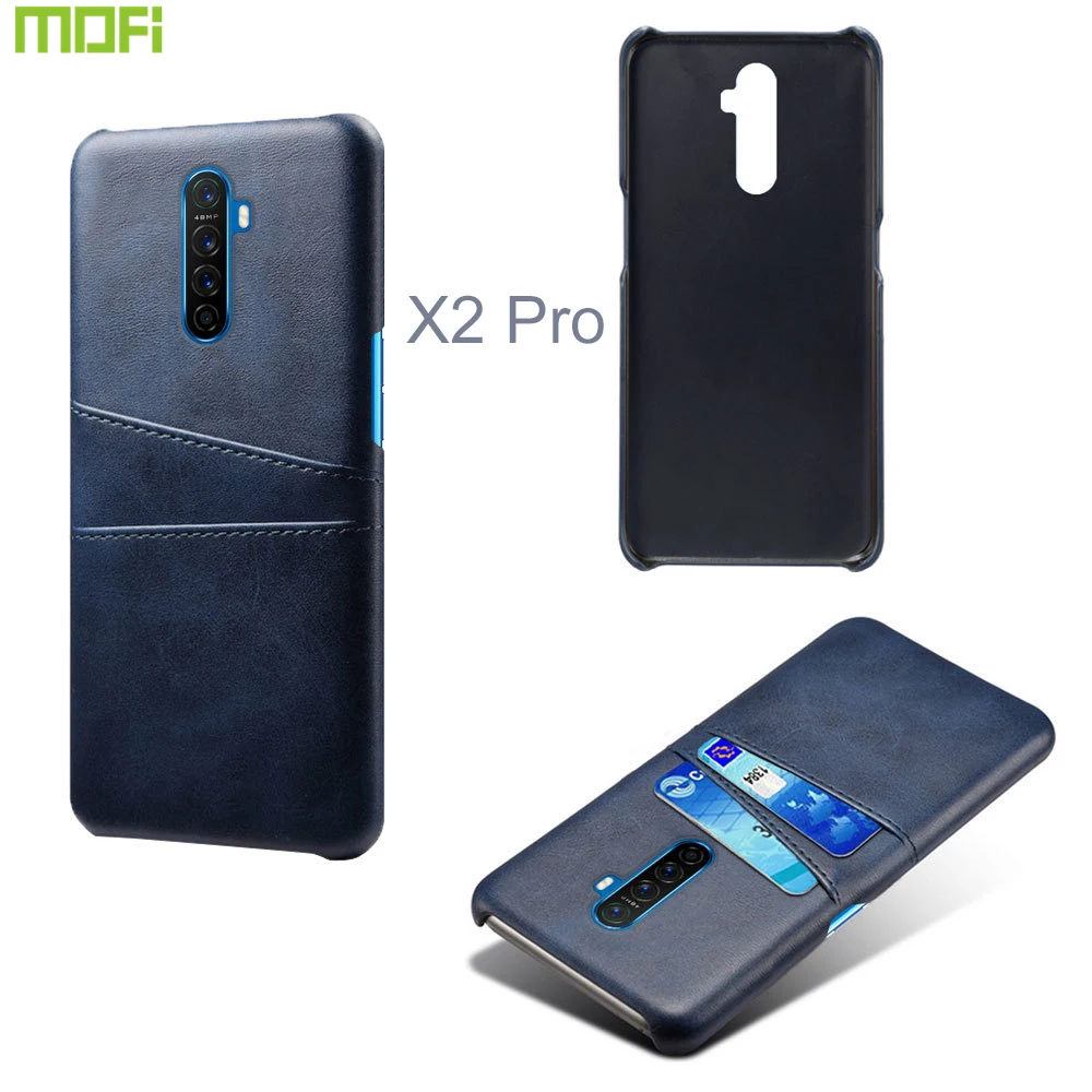 Для Oppo Realme X2 Pro Чехол Mofi бизнес задняя крышка X2Pro кожаный кошелек карман карта