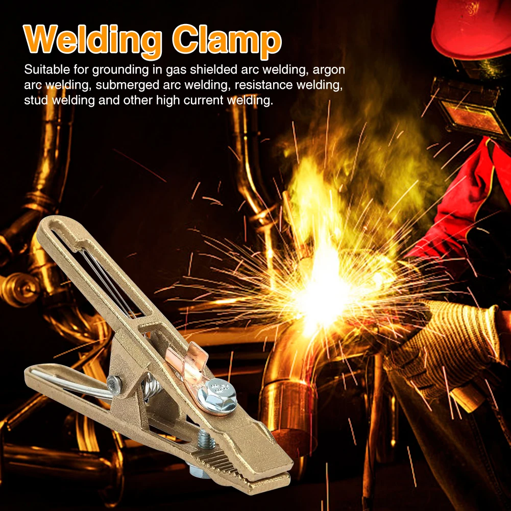 

Welding Clamp Home Ground Electrode Copper For Electrical Welding/Cutting/Electrical Transaction Cable Holder Full Copper Body