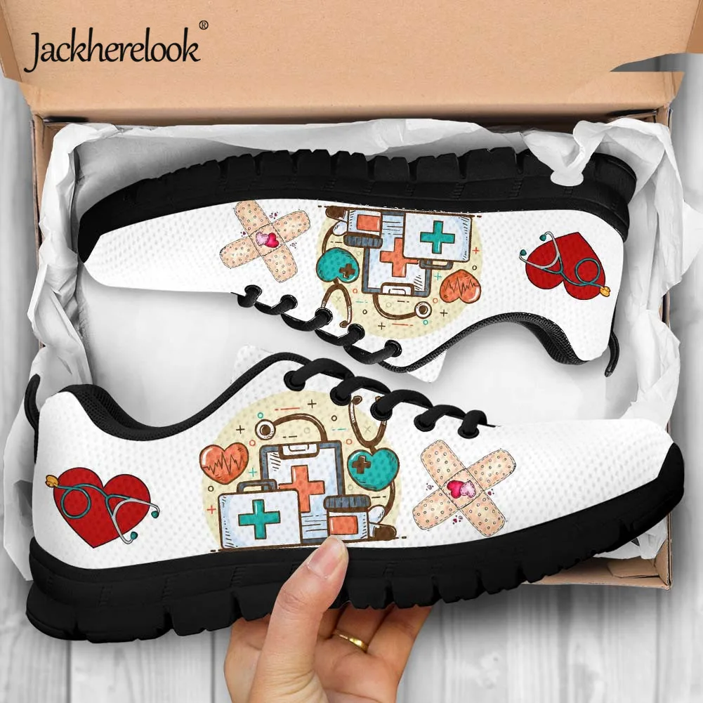 

Кеды Jackherelook для медсестер/врачей/дантистов, плоская подошва, комфортные дышащие сетчатые беговые кроссовки для женщин, домашняя/Уличная об...