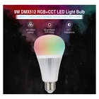 Miboxer DMX512 E27 9 Вт Светодиодная лампа RGB + CCT; Светодиодный передатчик DMX 512 светодиодный беспроводной пульт дистанционного управления 2,4 ГГц, 4 зоны RGB + CCT