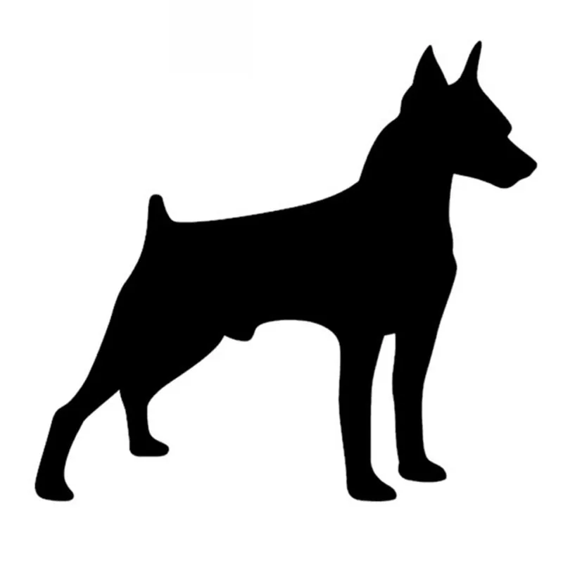 

Miniature Doberman Scottish Terrier Car Window Decal Animal Pattern Fashion Car Shape Decorative Sticker Black/White,13cm*12cm