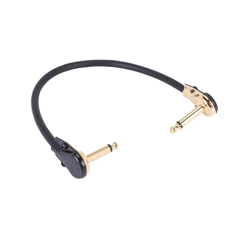 

6PCS Guitar Patch Cables Right Angle 30CM 1/4 Instrument Cables for Guitar Effect Pedals