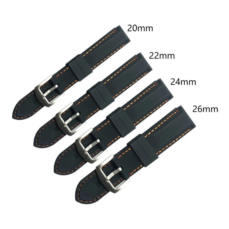 Ремешок силиконовый для часов мягкий водонепроницаемый спортивный браслет