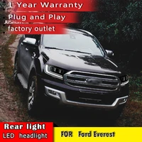 car 2016 2018 for ford everest headlight assembly modified led daytime running light led streamer steering led headlights