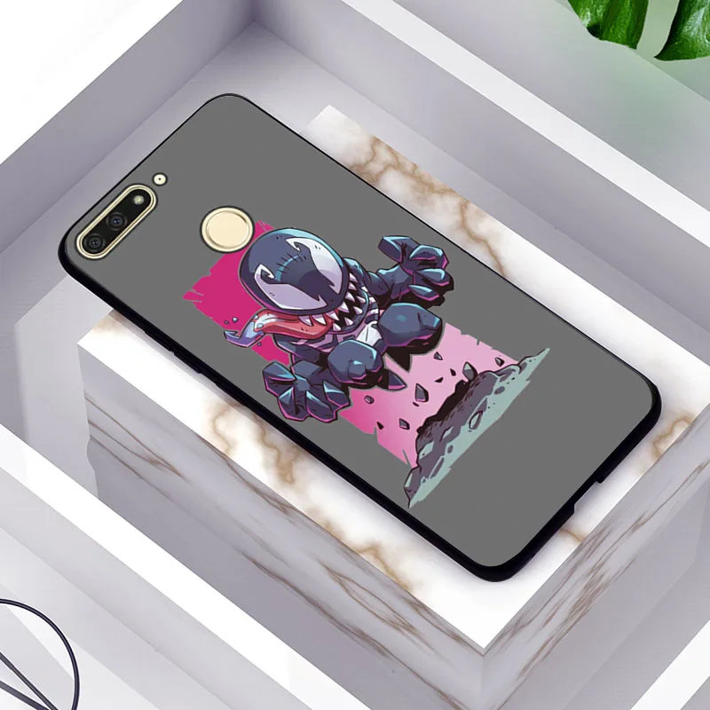 TPUBLK597 Для huawei Honor 7A Pro Чехол Honor 7C 7X7 S с мультяшным Веном Железный человек черный ТПУ чехол для huawei Honor 8S 8C 8X чехол Honor 8 9 Lite - Цвет: TPUBLK597