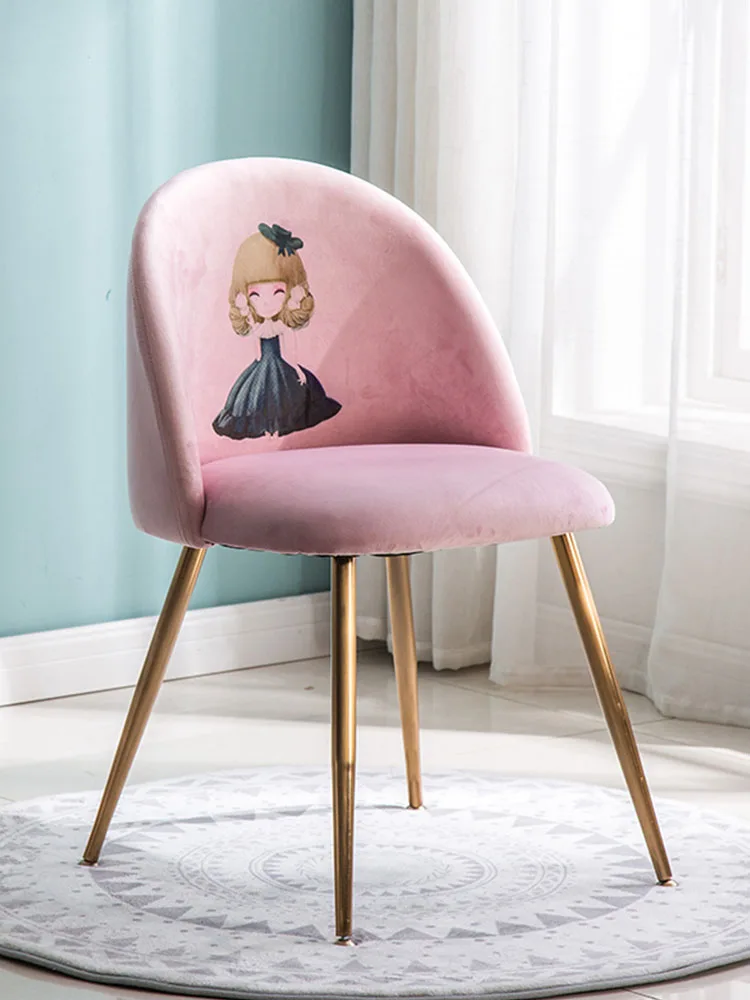 Новый скандинавский сетчатый красный стул для макияжа Ins туалетный чайного