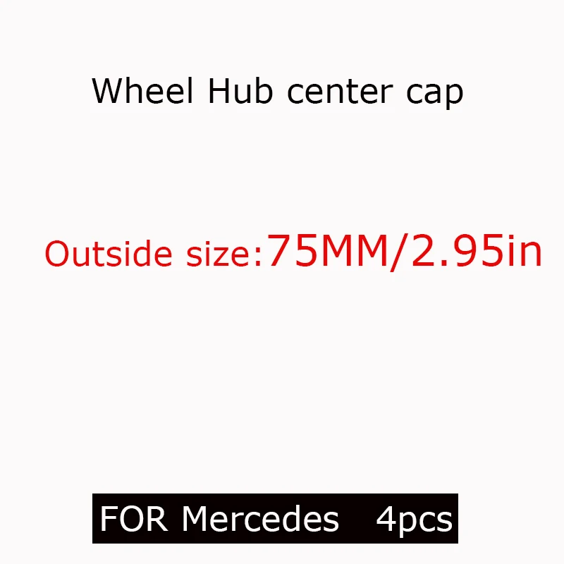 Колпачки для ступицы колеса Mercedes Benz R350 W164 W212 W211 C260 GL ML class ML350 W204 W203 4 шт./лот 75 мм