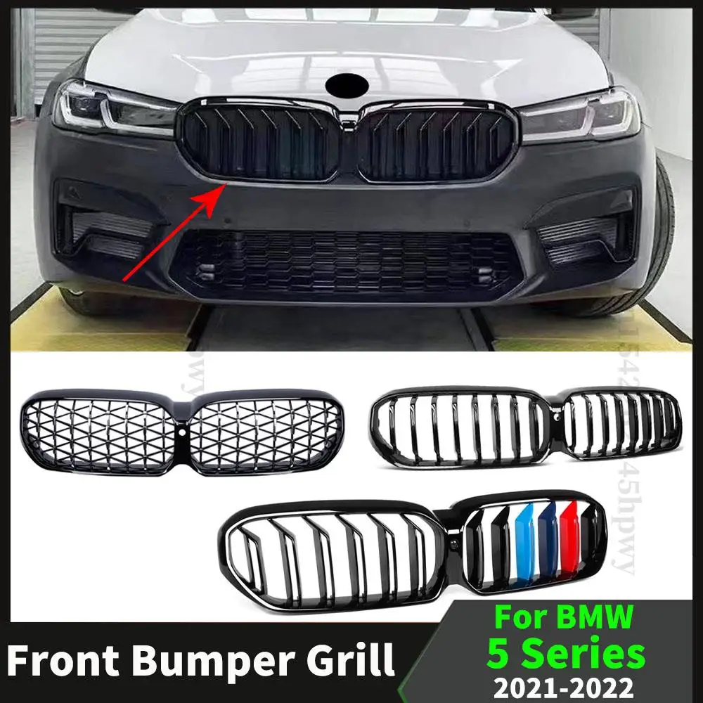 

Front Inlet Grille Racing Bumper Grill Facelift Hood Mesh For 2021 2022 BMW 5 Series G30 G31 G38 F90 M5 2021 2022 520i 530i 540i