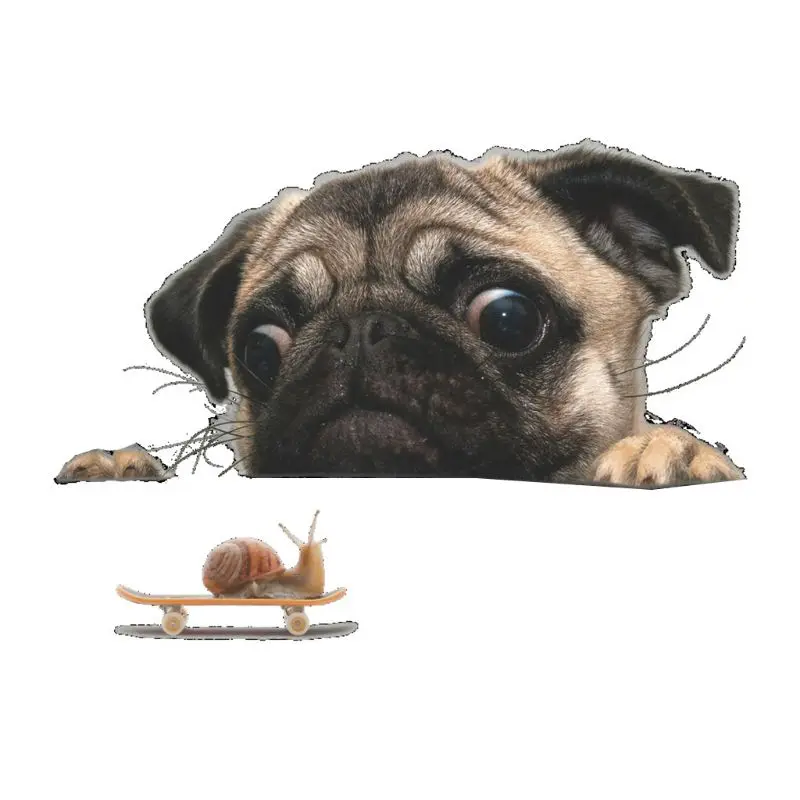 3D Собака наклейки для автомобиля из ПВХ ноутбука наклейка холодильник скейтборд