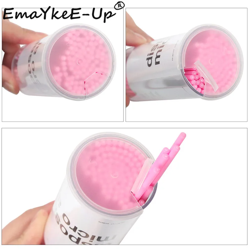 100 шт. одноразовые микрокисти для наращивания ресниц индивидуальные щётки