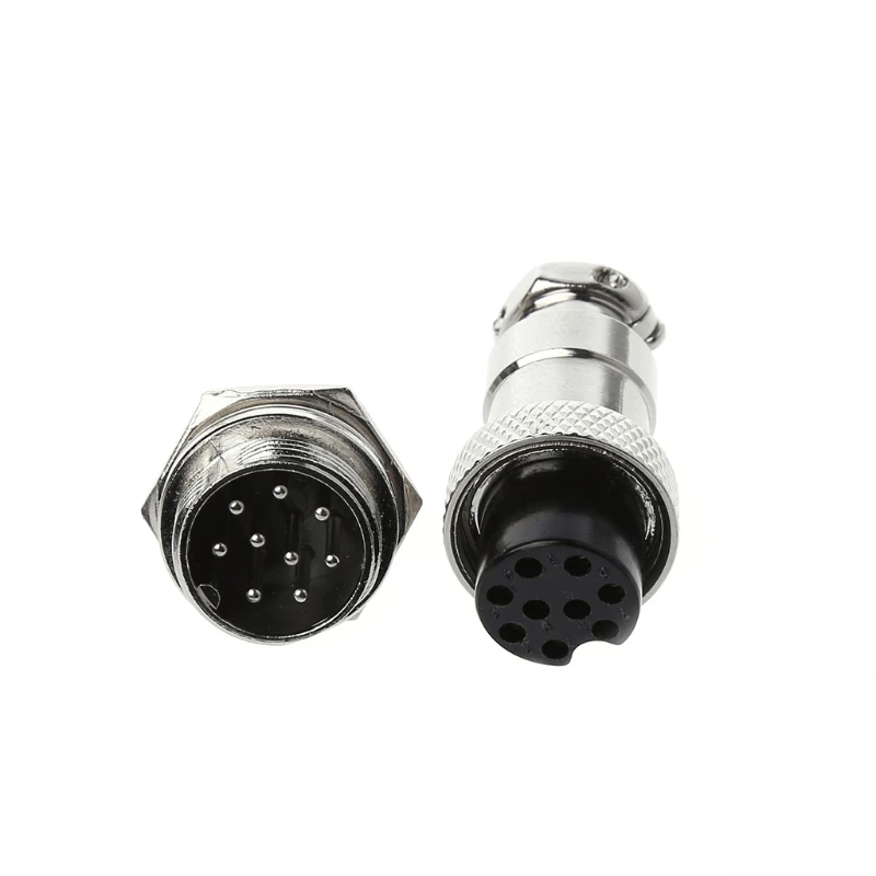 

Aviation Plug Male & Female Wire Panel Metal Connector 16mm 2/3/4/5/6/8/9 Pin GX16