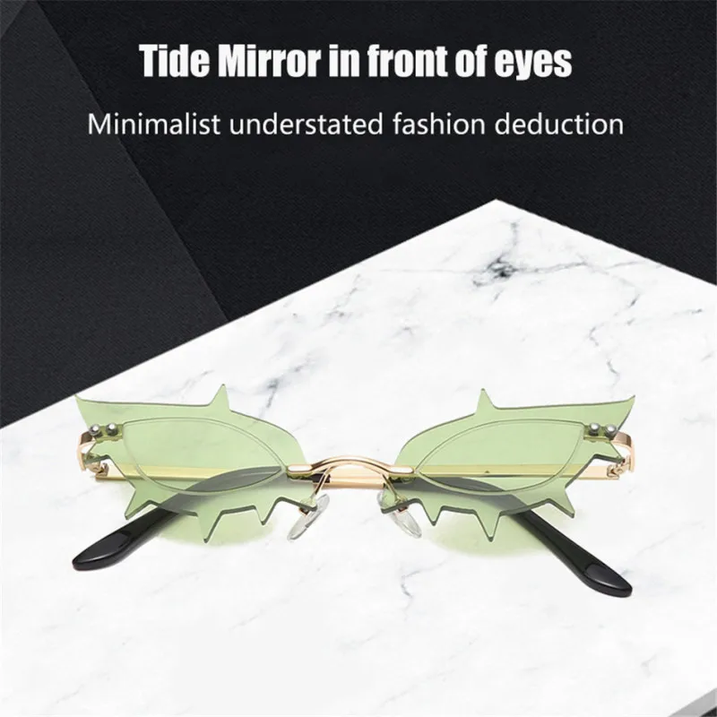 TTLIFE кошачий глаз солнцезащитные очки геометрические без оправы индивидуальные