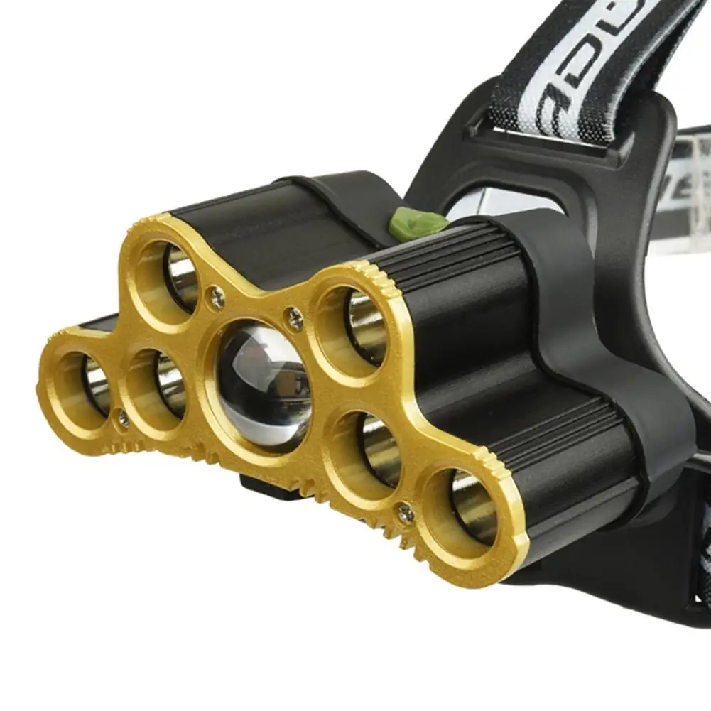 Zoomable 6 Modes Led Headlight With SOS Whistle 18650 Usb Rechargeable Flashlight | Освещение