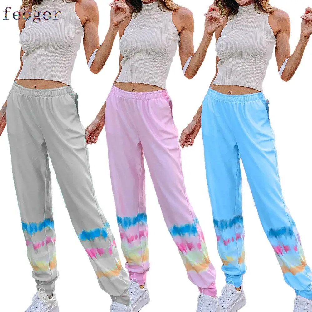 

FEOGOR Pants women 2021 autumn new women's printed elastic waist loose casual all-match harem pants 2021 new women's pants