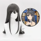 Длинный парик Sakurajima Mai, темно-серый парик для косплея, Seishun Buta Yarou Wa Bunny Girl Senpai No Yume Wo Minai + бесплатная шапочка для парика