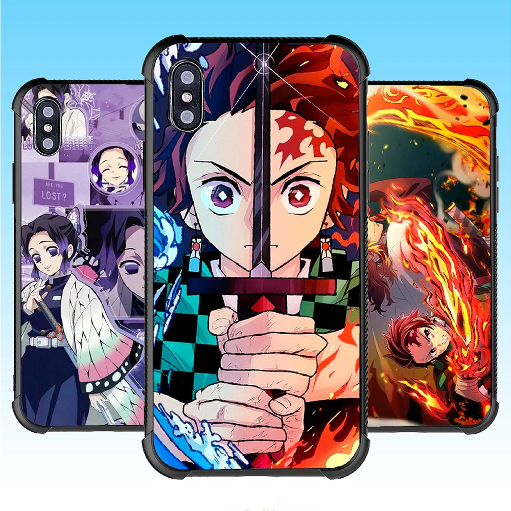 

Противоударный чехол для iPhone 12 mini 11 Pro XS Max XR X 7 8 Plus SE 2020, противоударный чехол для телефона с рассеивателем демонов, мягкая задняя крышка из ТП...