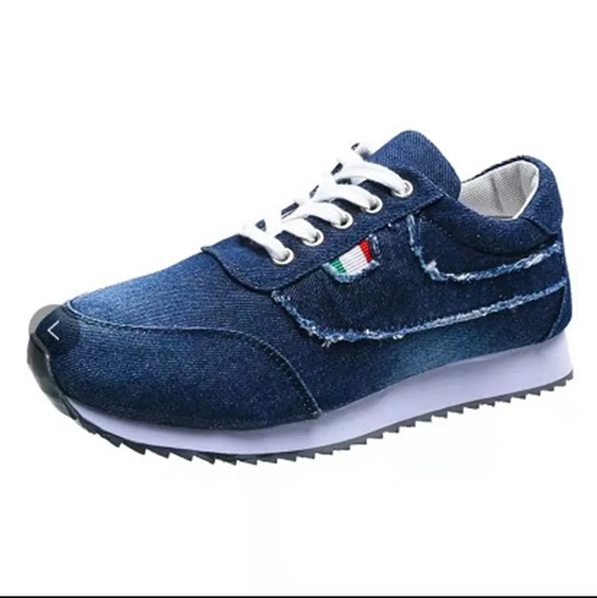 

Solid Color Denim Flat Shoes 2021New Fashion Ladies Lace-up Sneakers Outdoor Casual Running Shoes Large Size Zapatillas De Mujer