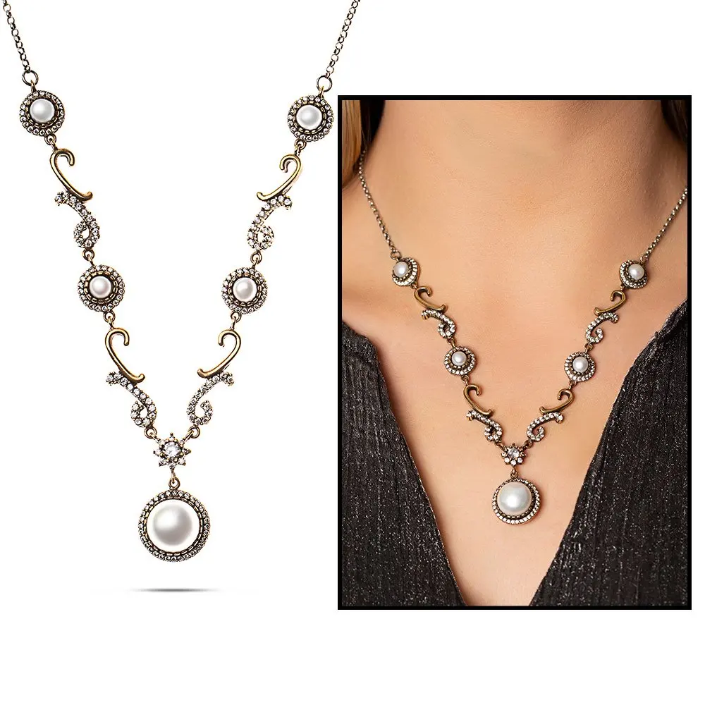 

White Zircon Cubic Zirconia Authentic 925 Sterling Silver Lady Necklace