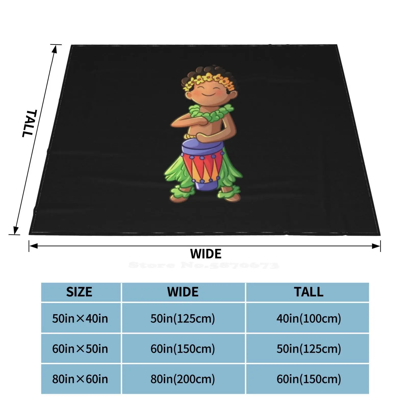 Hula Boy Low Price New Print Novelty Fashion Soft Warm Blanket Hawaii Aloha Dance Dancing Hooping Hawaiian Honolulu Ing - купить по