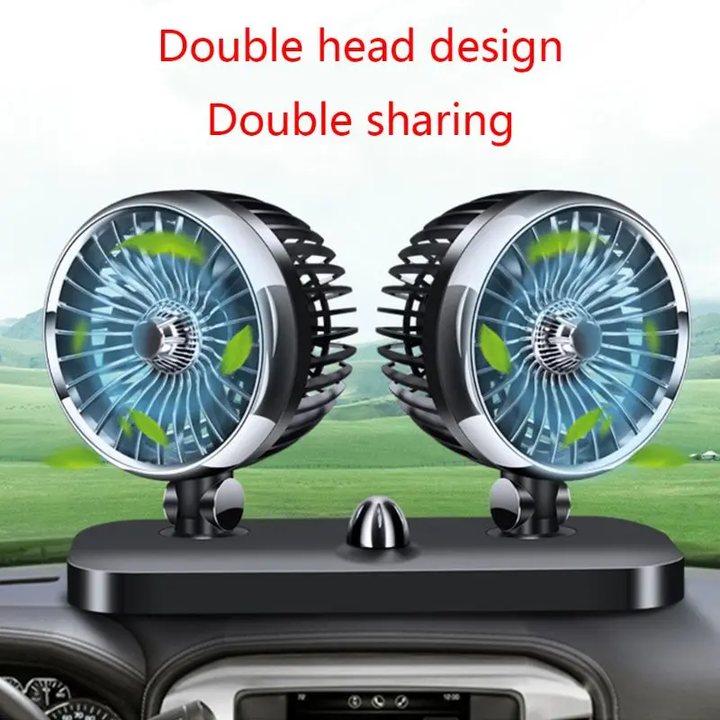 

Car Dual Fan Car Interior Accessories Car Cooling Accessories Swing Fan 12v/24v L9BC